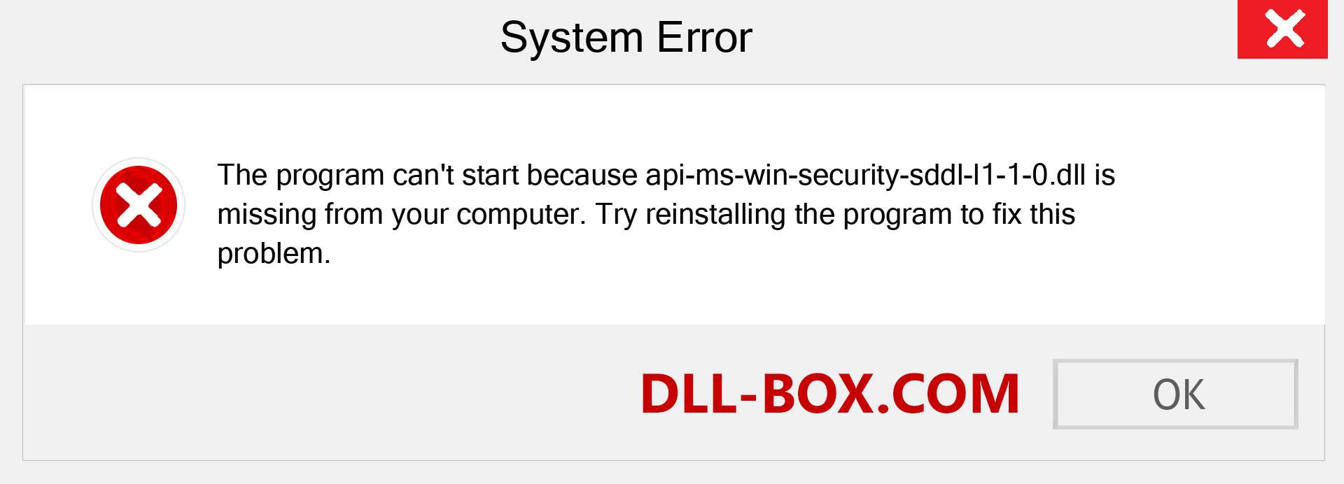  api-ms-win-security-sddl-l1-1-0.dll file is missing?. Download for Windows 7, 8, 10 - Fix  api-ms-win-security-sddl-l1-1-0 dll Missing Error on Windows, photos, images