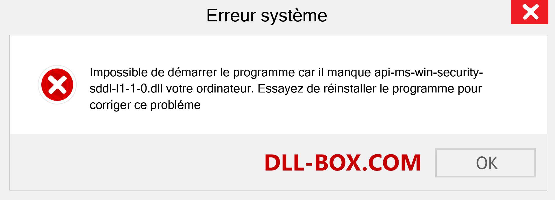 Le fichier api-ms-win-security-sddl-l1-1-0.dll est manquant ?. Télécharger pour Windows 7, 8, 10 - Correction de l'erreur manquante api-ms-win-security-sddl-l1-1-0 dll sur Windows, photos, images